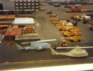 Vehicles, containers and dock activity at Bremerhaven during loading operations