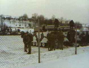 German panzers during REFORGER 85