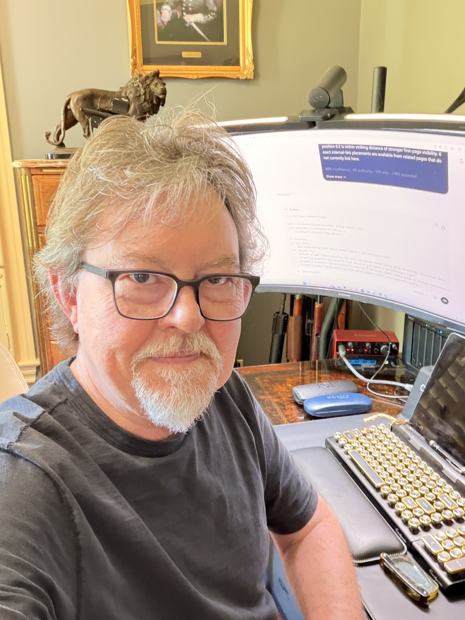 author, working on website