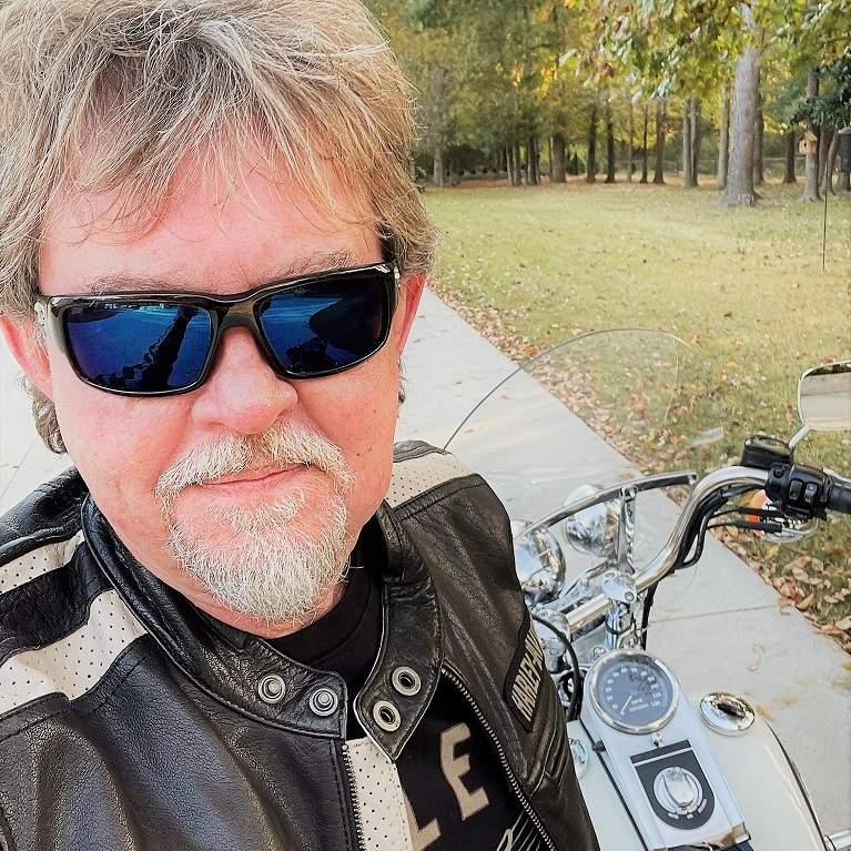 Author with his Harley