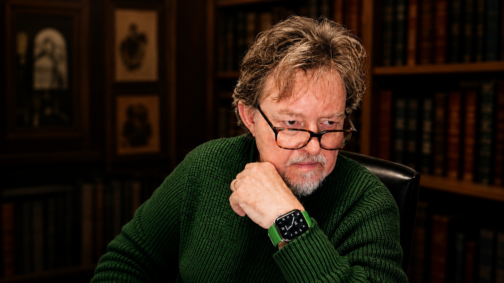 Greg Cook in a library setting
