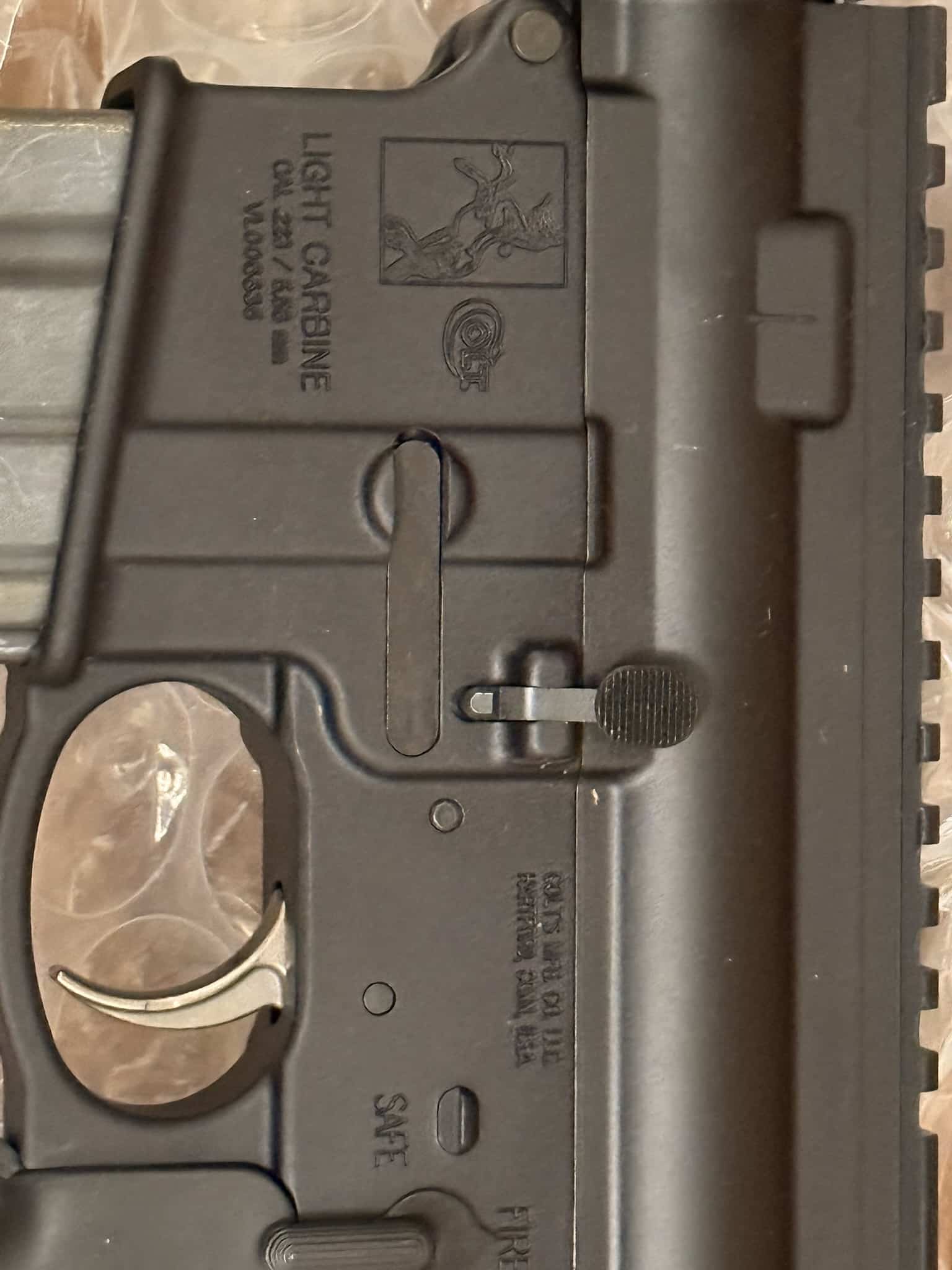 Colt AR-15 style Light Carbine with rail system
