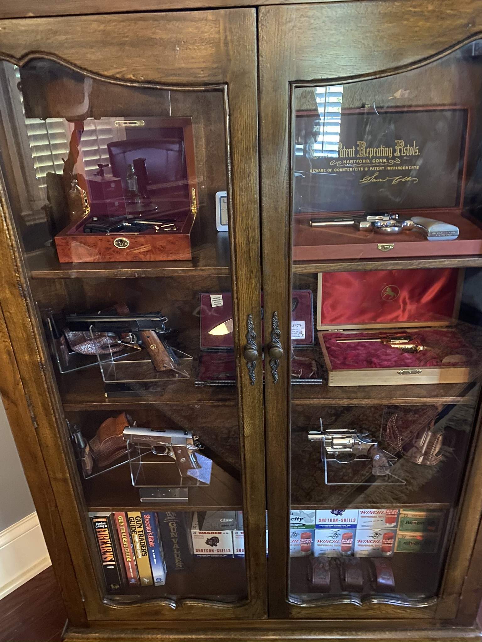Gun Cabinet After Cleaning and Organizing