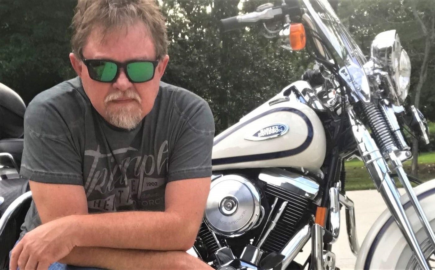 author with old harley