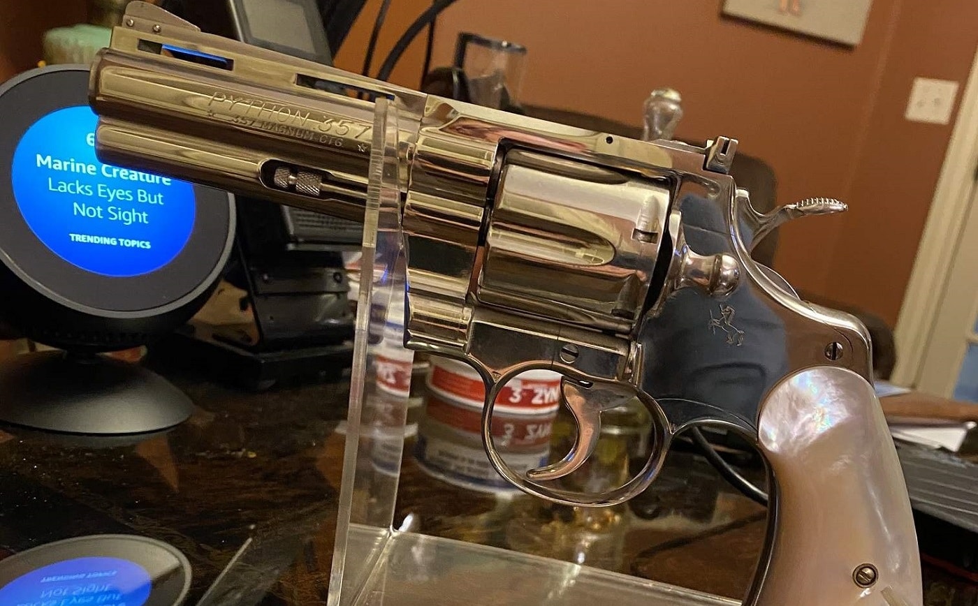 Gun collection arranged for study and display