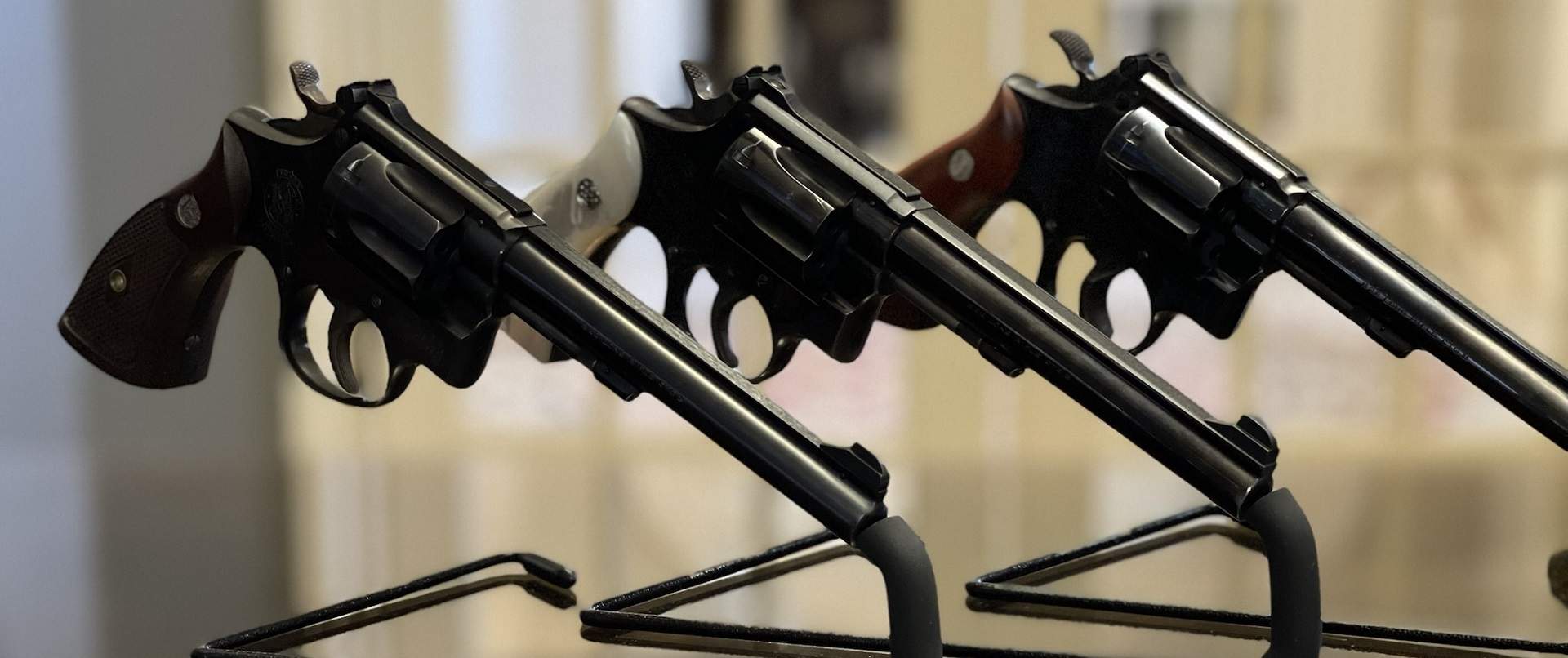 Classic revolver handgun for a collector guide