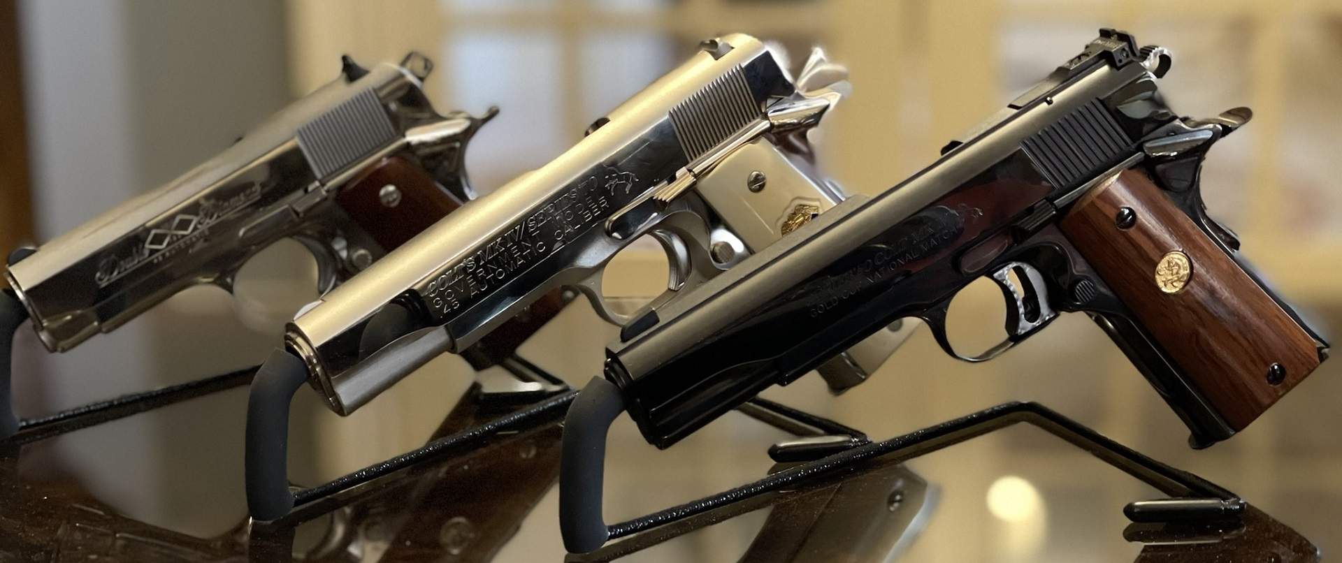 Semi-automatic handgun for a collector guide