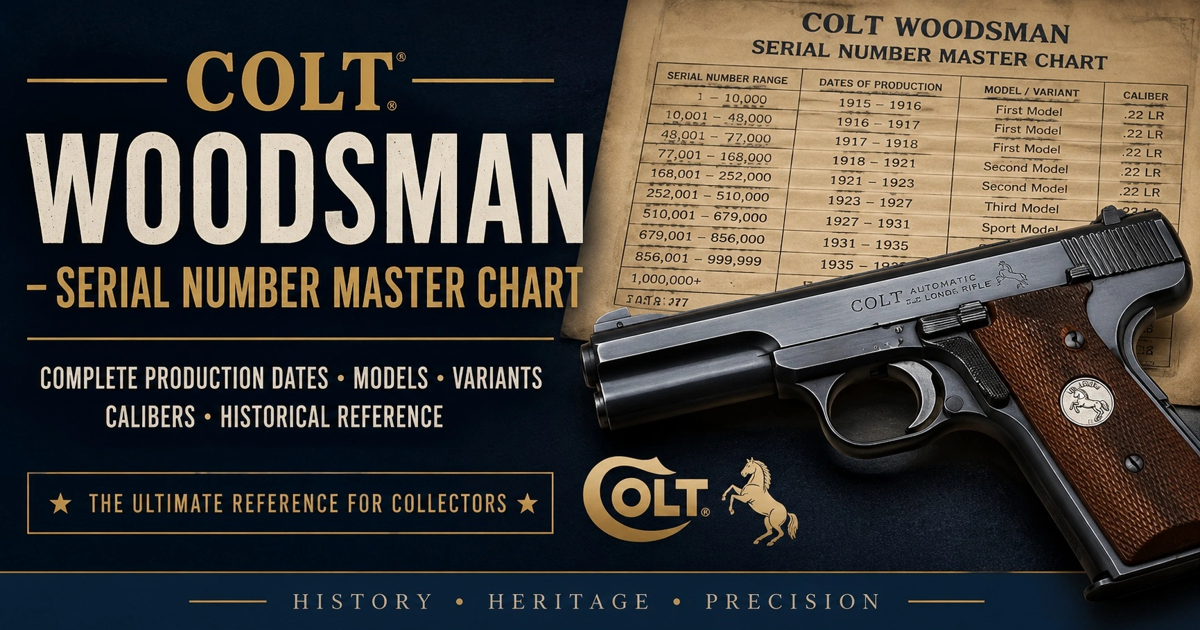 Serial Number Ranges Chart Colt Woodsman Serial Number Master Chart | Complete Production Tables