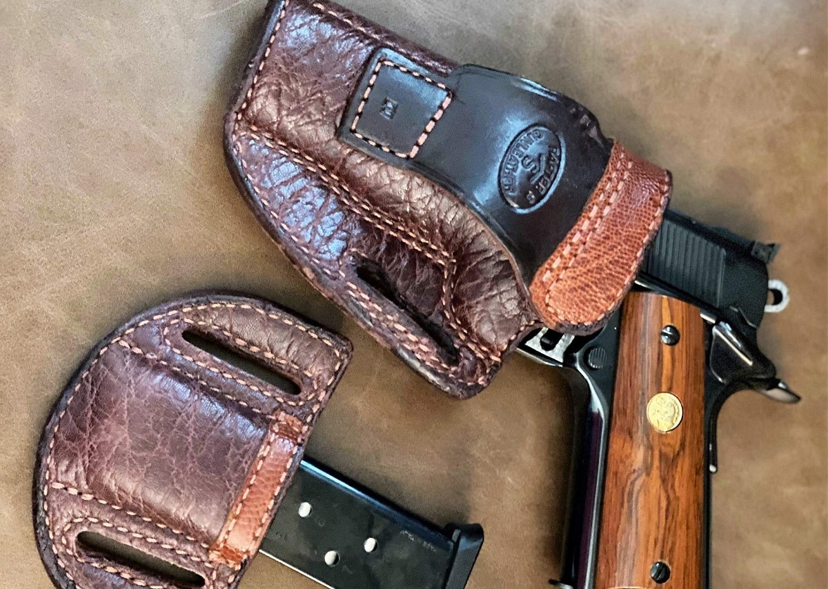 Examples of gun leather materials and craftsmanship