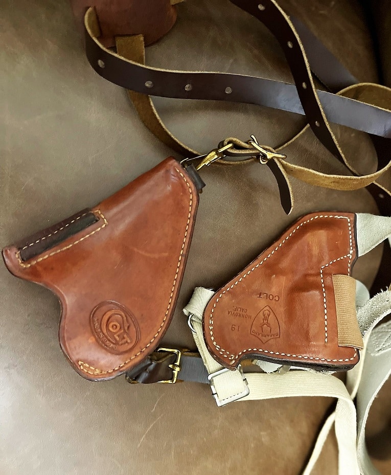 Original Upside-Down Vertical Shoulder Holsters for Colt Revolvers