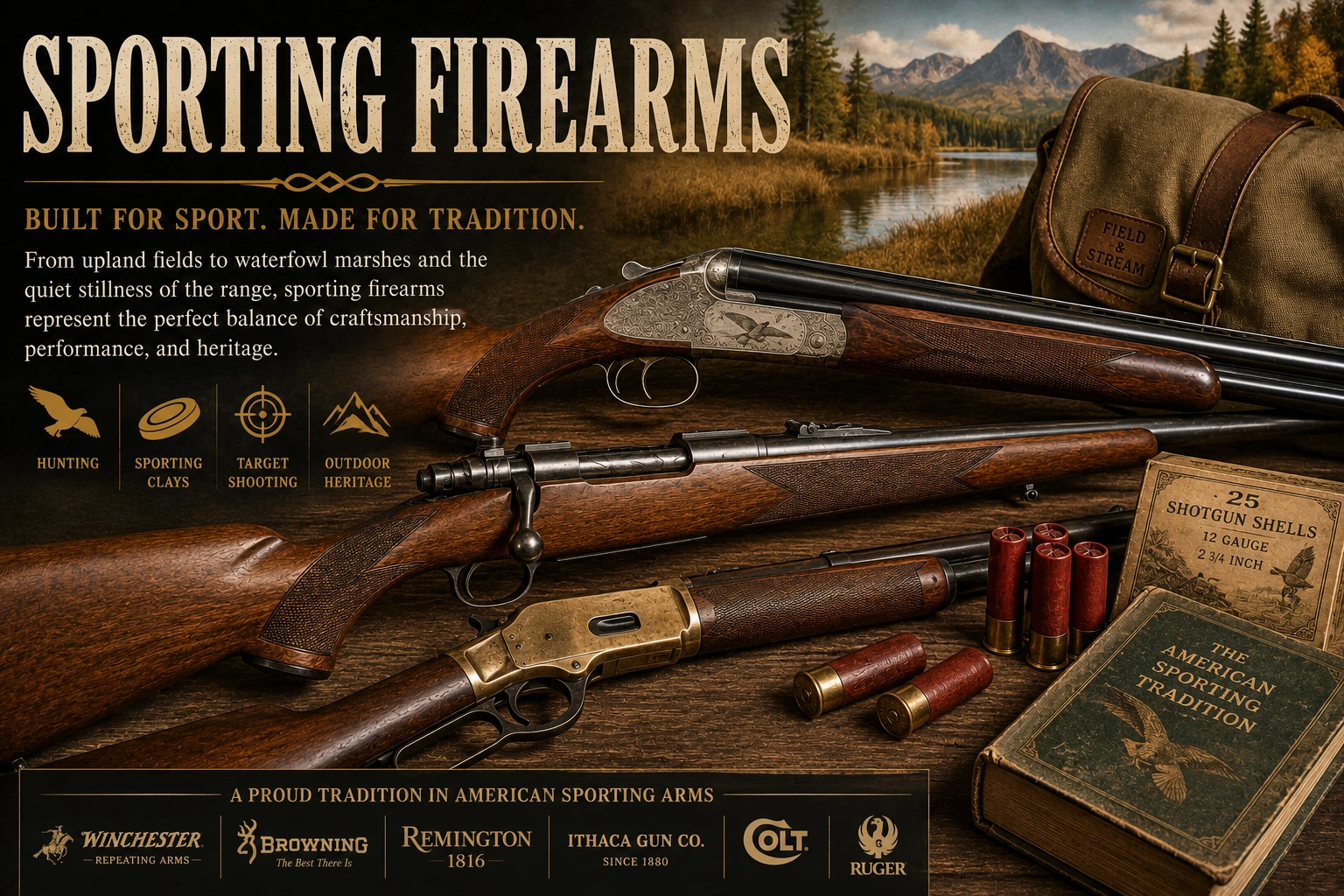 Sporting firearms and classic hunting arms reference image