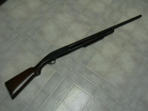 1909 Remington pump shotgun detail