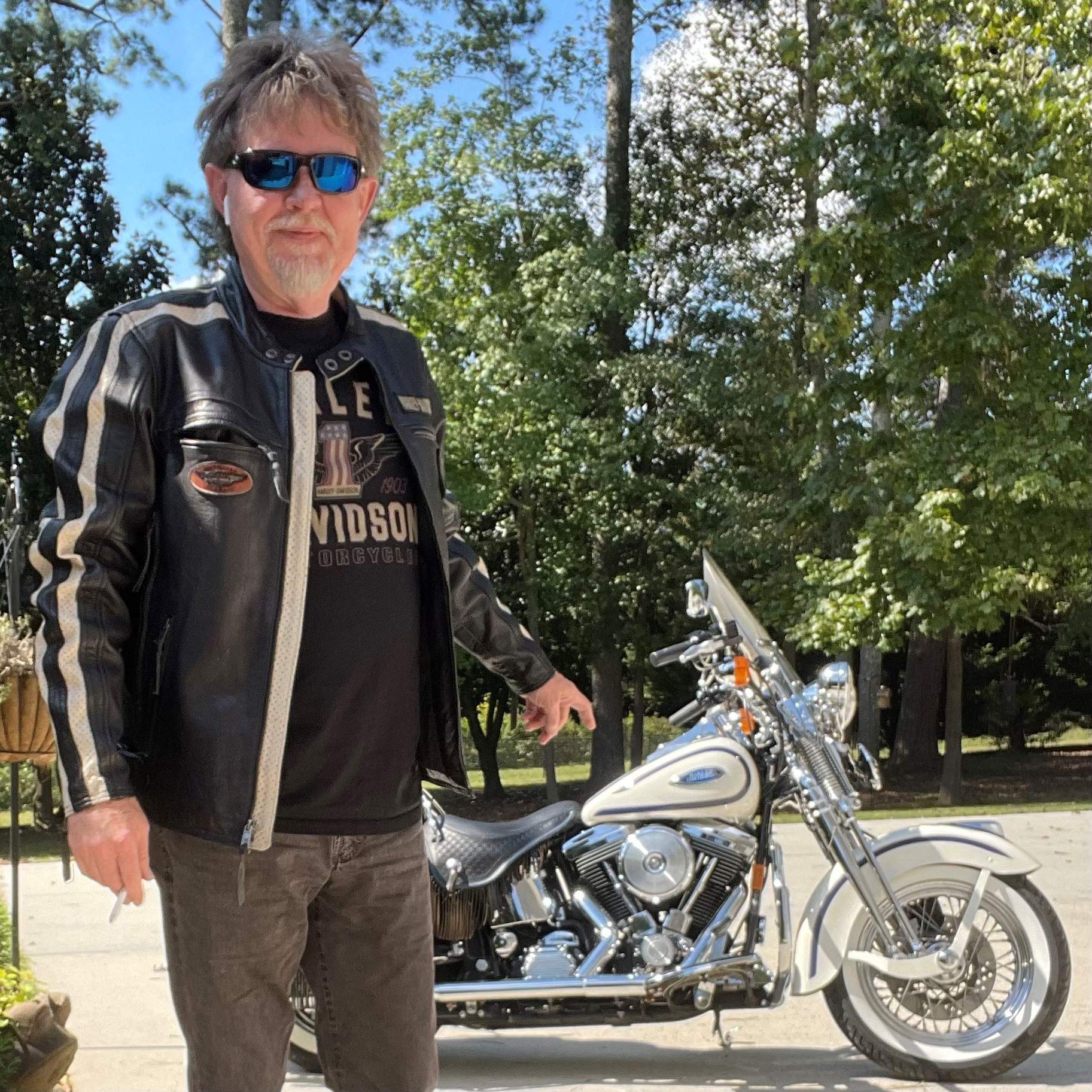 Author with Old Harley