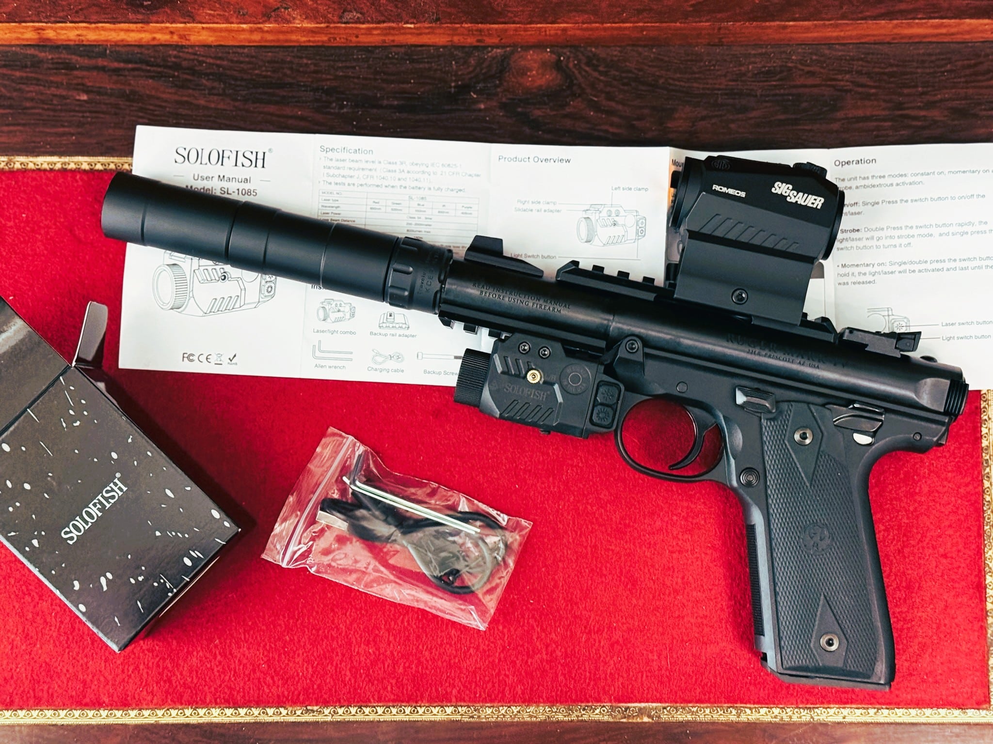 Solofish pistol light laser combo review image