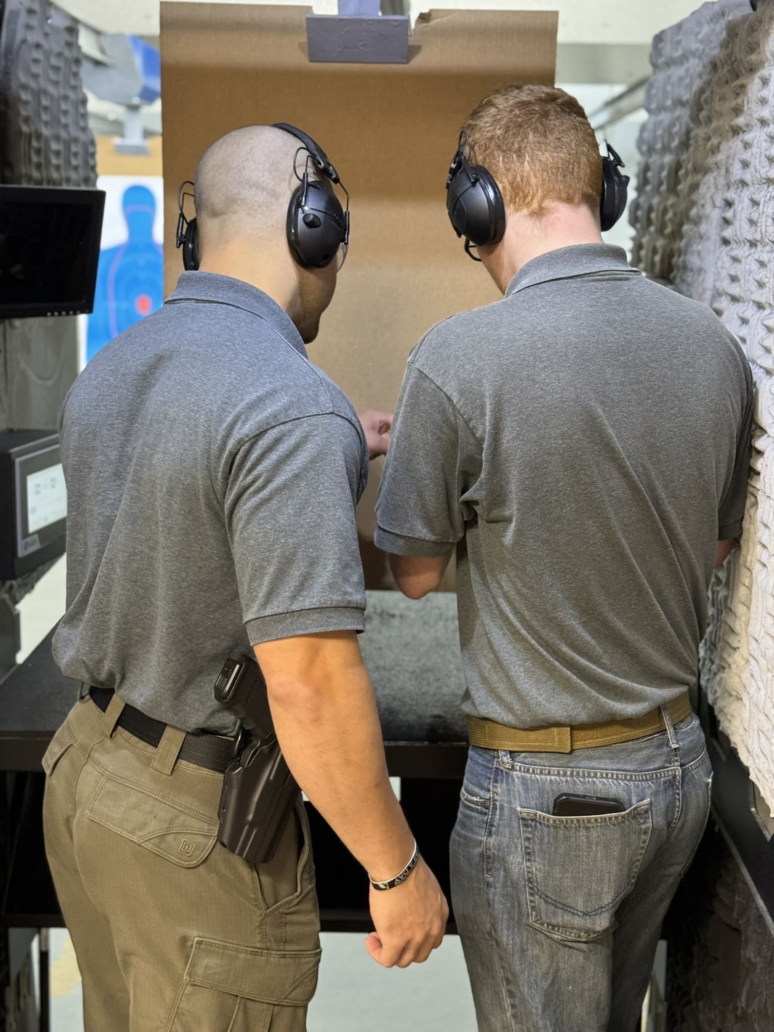 Range Master and Armorer at the indoor gun range