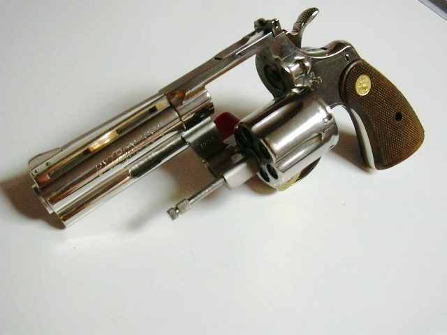 Colt Python with cylinder open
