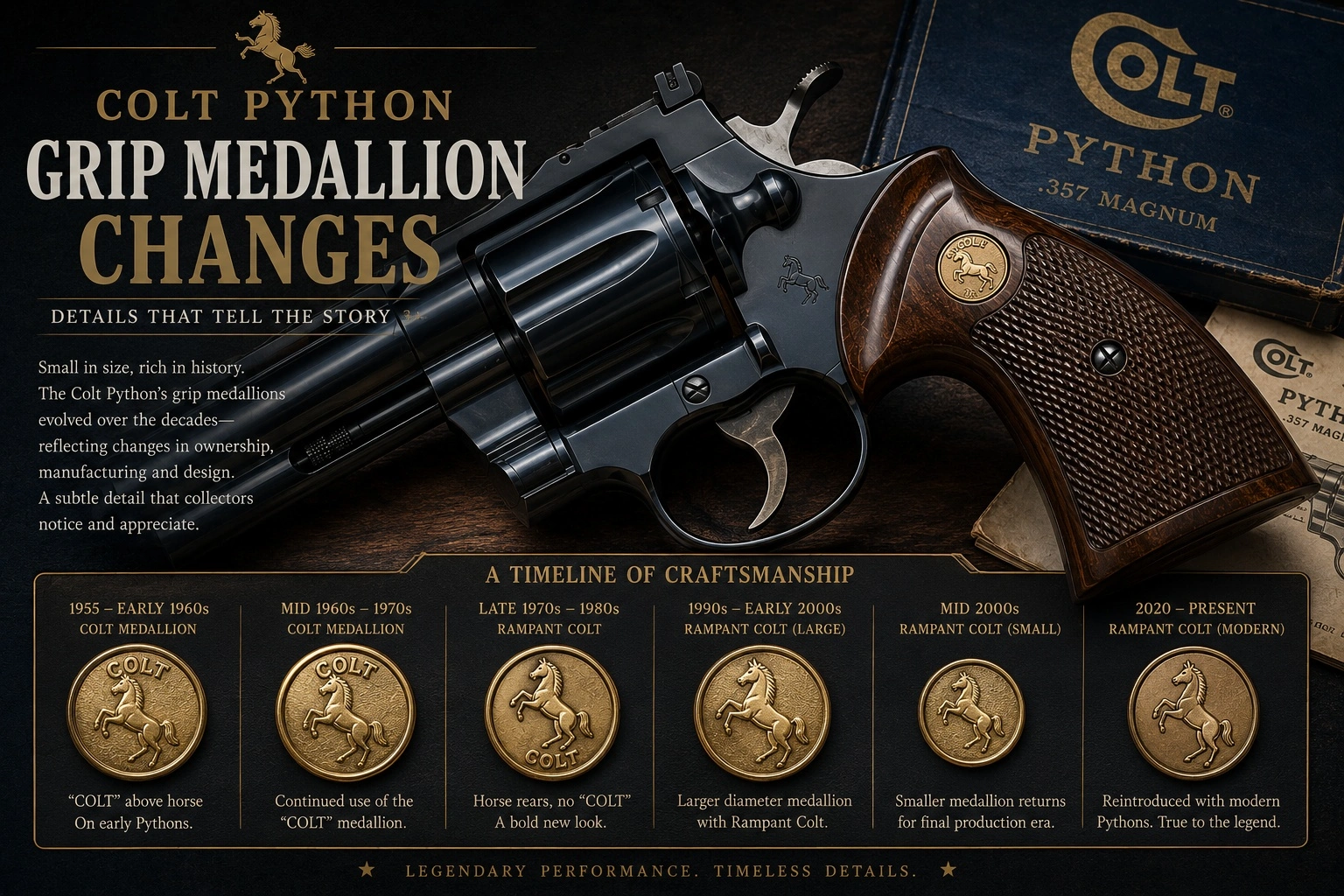 Grip & Medallion Changes Colt Python timeline artwork