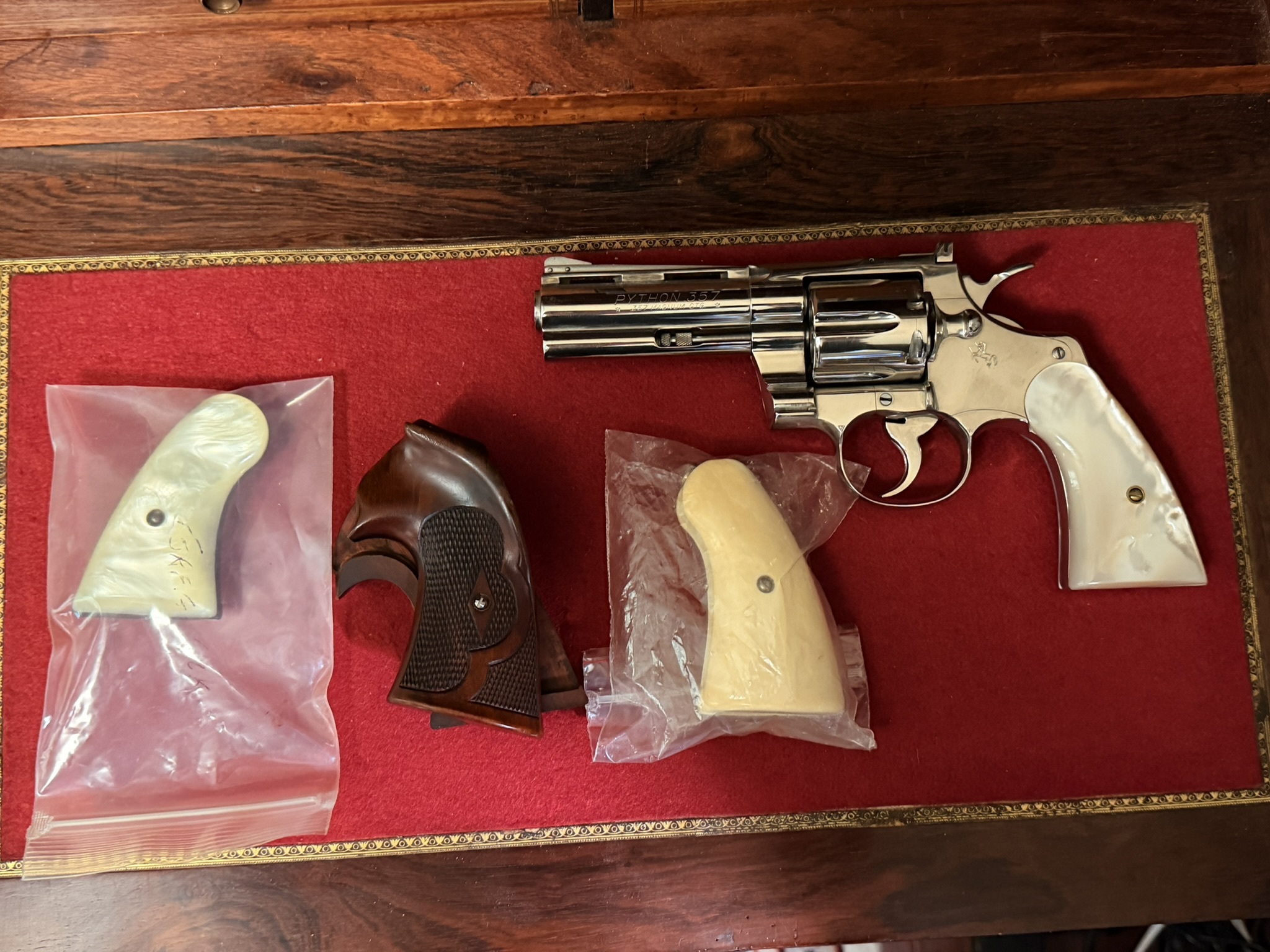 Author's 1962 Colt Python revolver with after-market grips