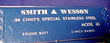 original box for S&W .38 Chiefs Special Model 60