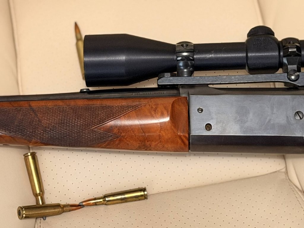 Savage Model 99 receiver, lever, stock, and rotary magazine details