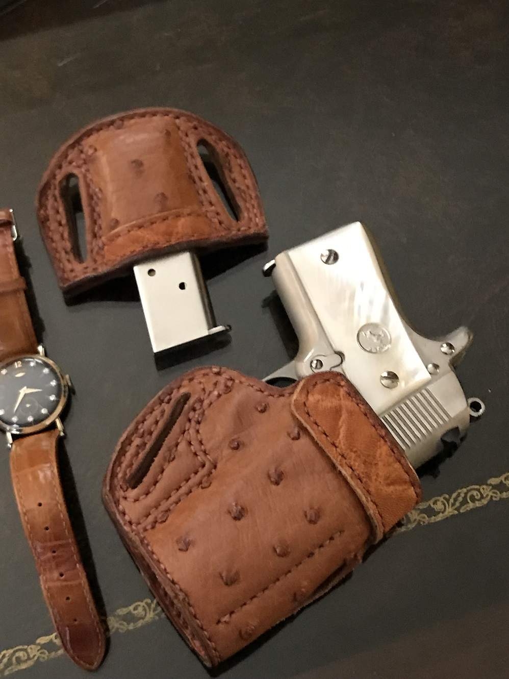 1992 Colt Mustang in Ostrich Holster