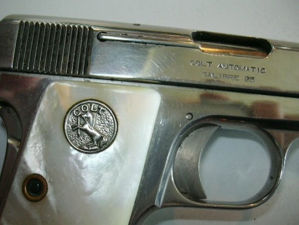 Colt Vest Pocket pistol mother-of-pearl grips