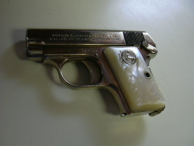 Colt Vest Pocket pistol detail