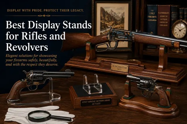 Display stands for collectible firearms