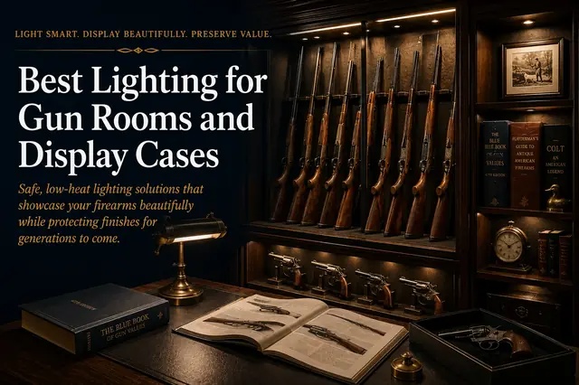 Lighting for a collector gun room
