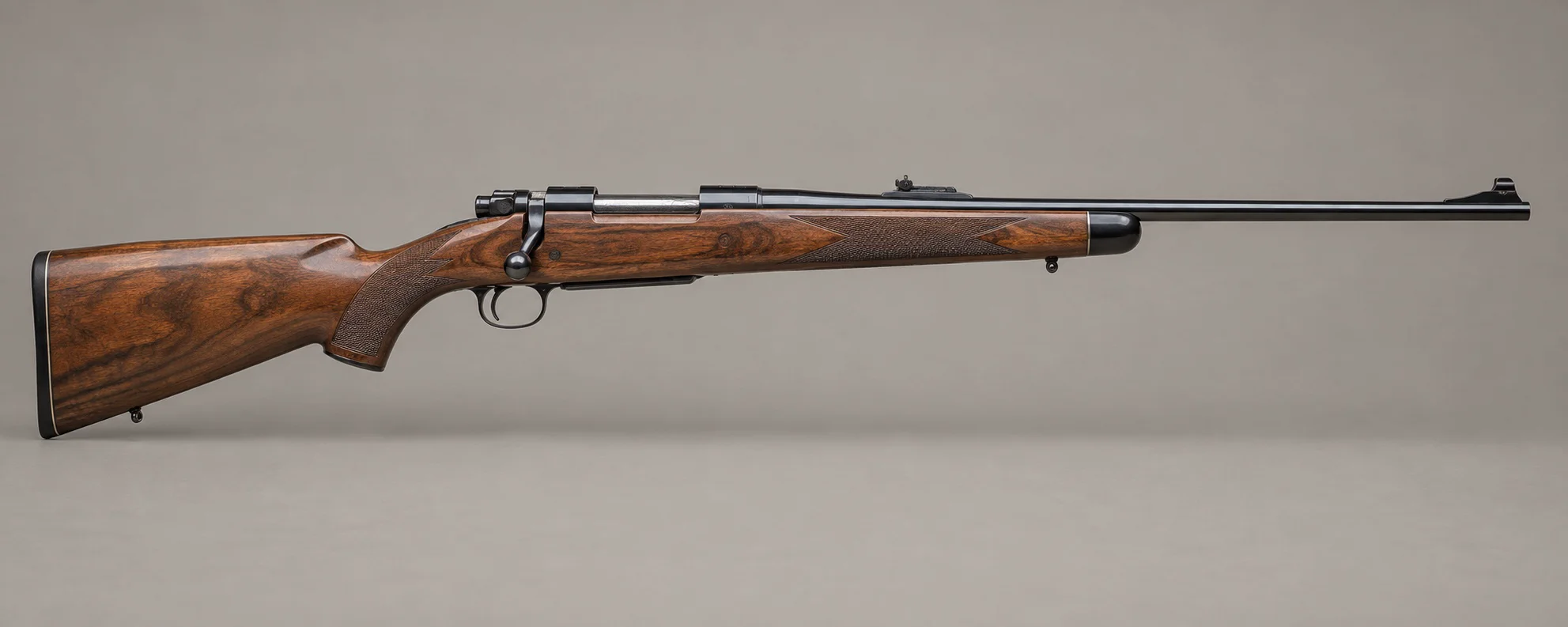 Deluxe / Super Grade–style Winchester Model 70, right-side profile